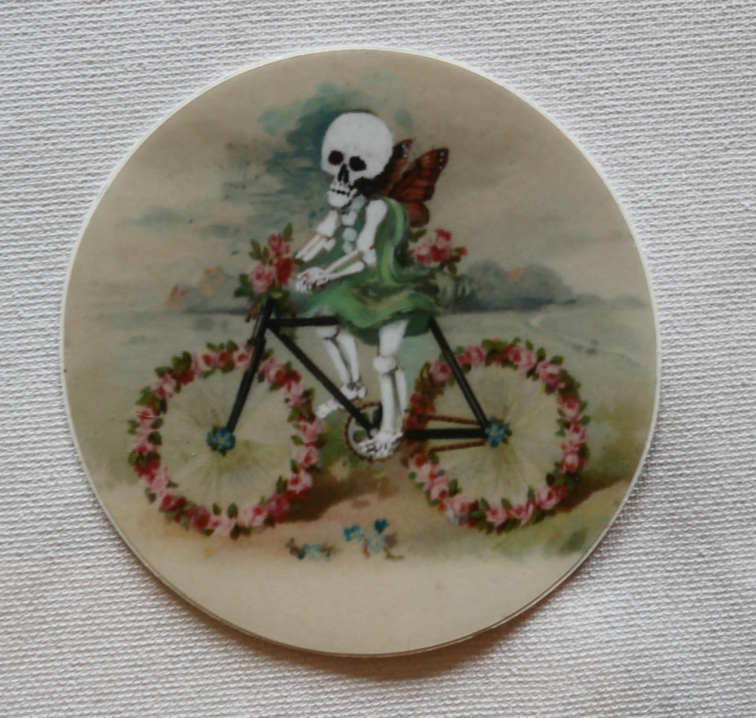 Fairy Skeli on Bicycle Vinyl Sticker