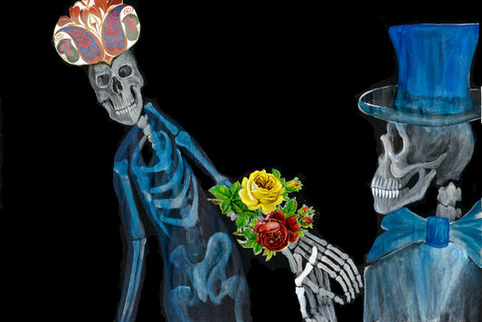 Swiss Skeli giving La Catrina a corssage